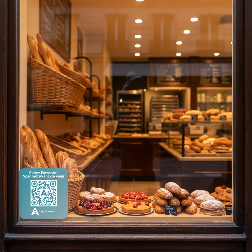 Macaron vitrine APIC en situation